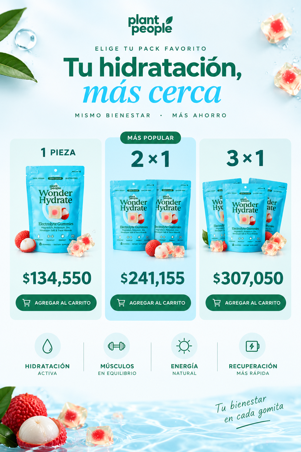Wonder Hydrate — Electrolitos en Gomitas